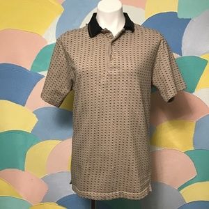 John Henry short sleeve Man shirt tan with black size M